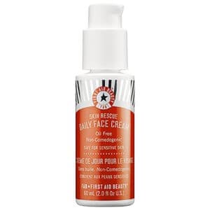 First Aid Beauty Skin Rescue Daily Face Cream is non-comedogenic, hydrating and free of common skin irritants.